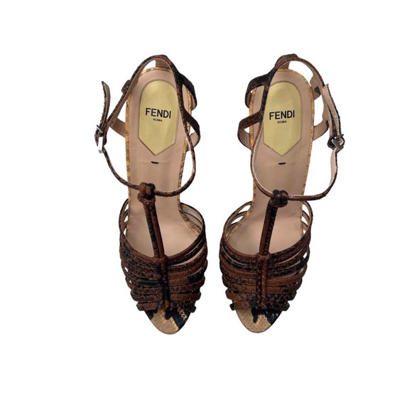 Fendi Python Embossed Heels - Picture 6 of 9